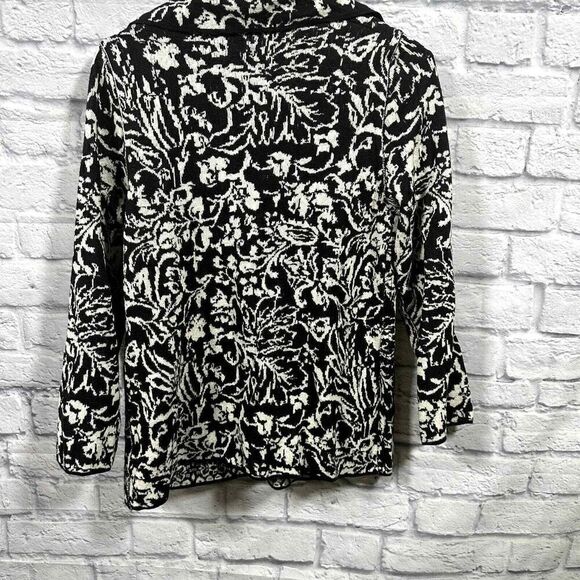 Anthropologie Ett:Twa Sweater‎ Womens Medium Intarsia Reversible Knit Cardigan - Picture 5 of 6